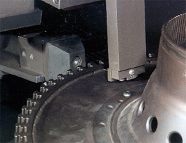 Figure 10 Nozzle and deflector pin for peening 0.170” diameter cooling hole in turbine disk | Progressive Surface
